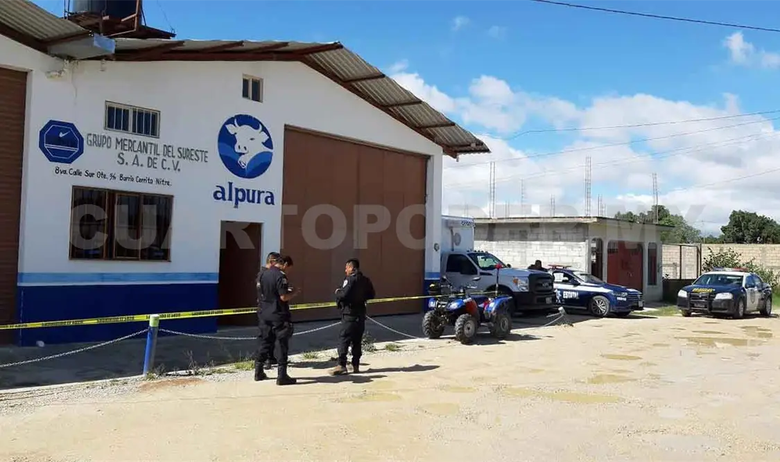 Roban en bodega de productos lácteos