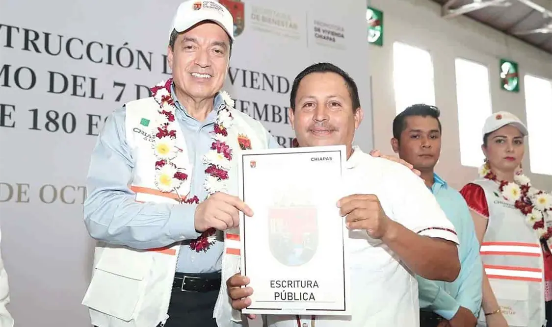 En Chiapas entregarán 20 mil viviendas reconstruidas
