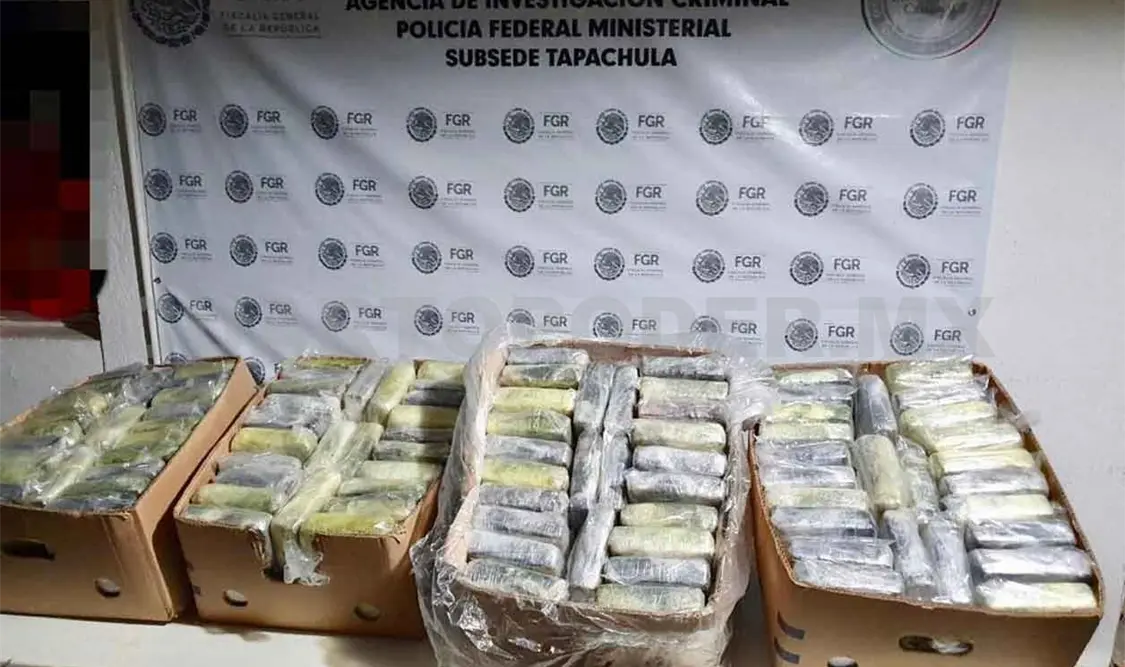 Aseguran 100 kilos de cocaína en tráiler