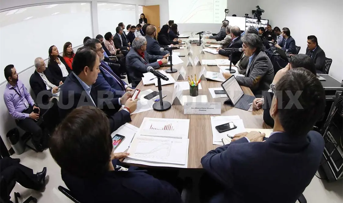 Sesión Ordinaria de Conagua en la que se dio cuenta sobre las acciones por las lluvias. Cortesía