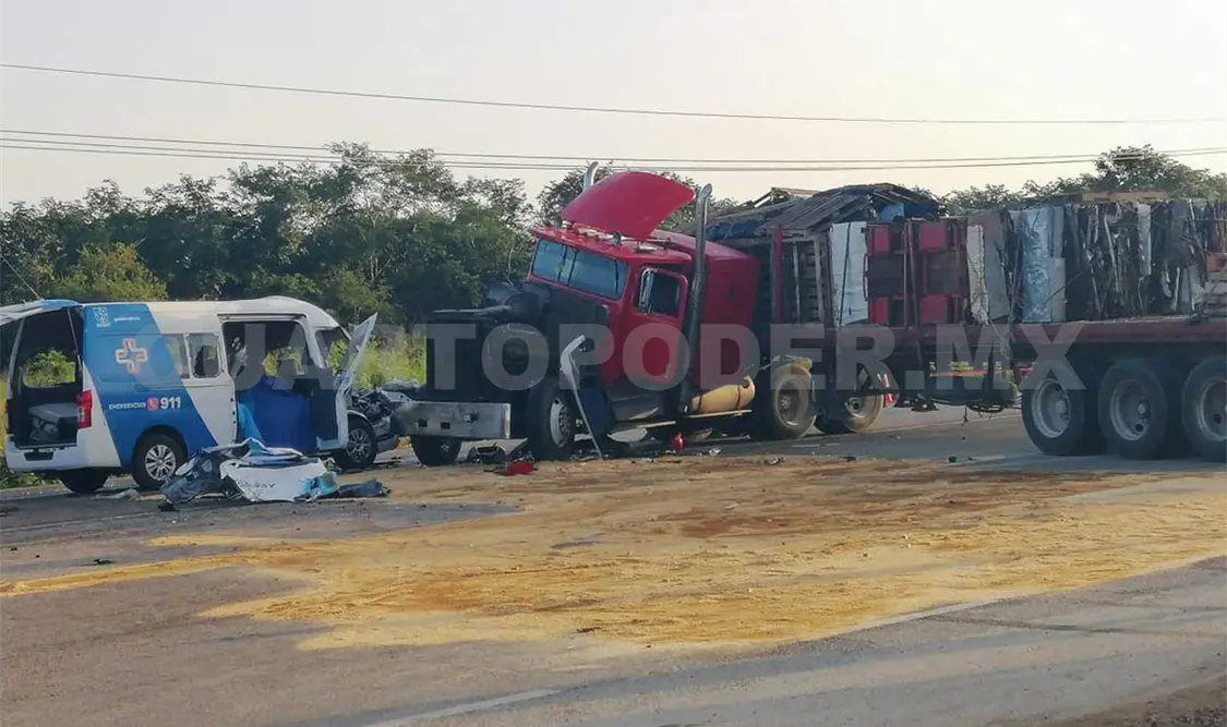 Accidente deja seis muertos en Yucatán