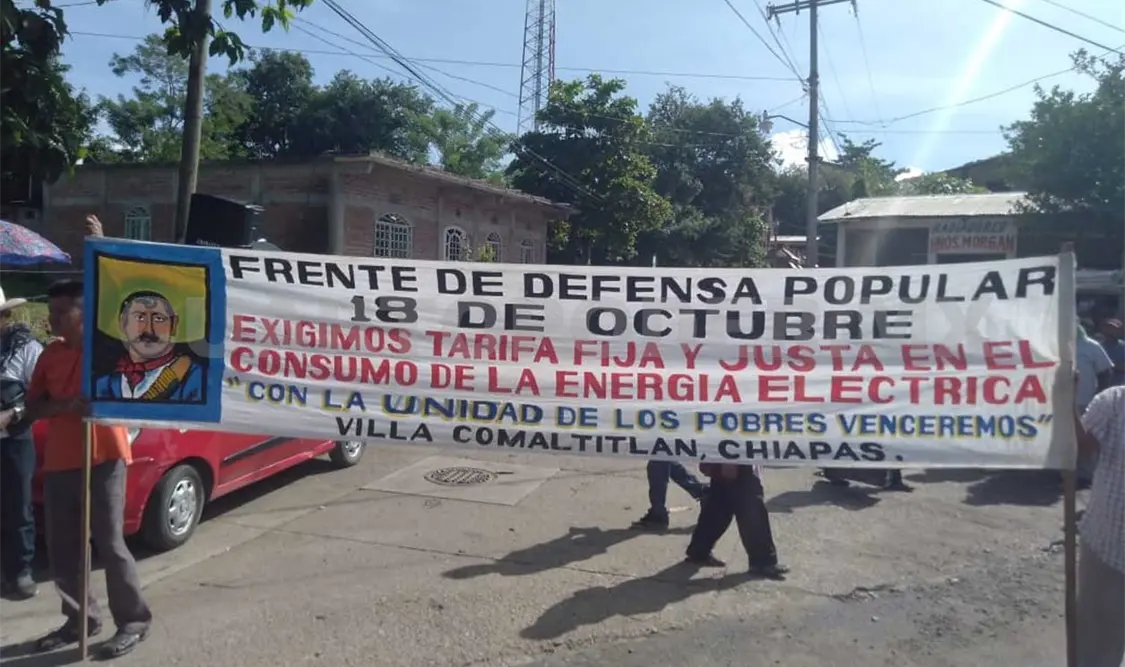 Protestan contra altas tarifas eléctricas y minería