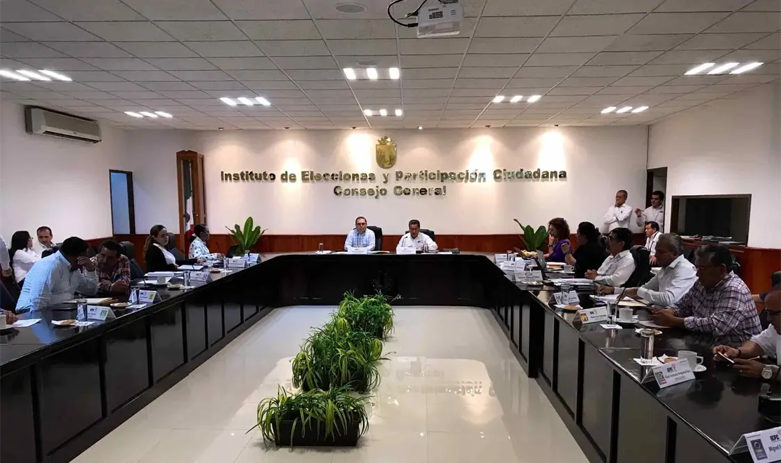 Aspectos de la sesión del Instituto de Elecciones y Participación Ciudadana. Cortesía