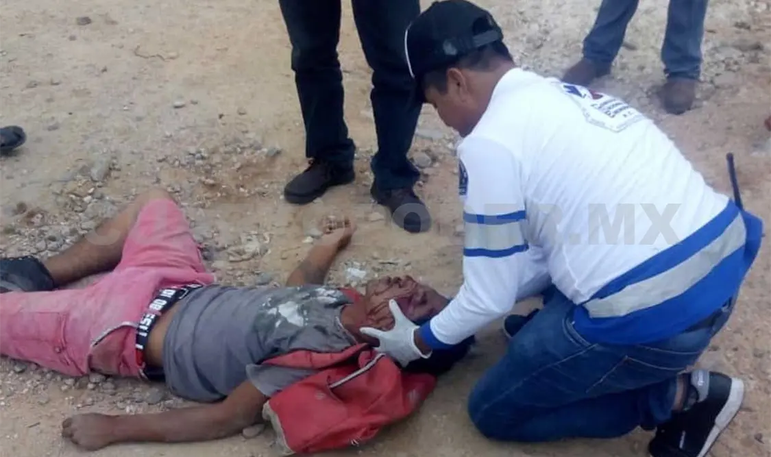 Ebrio motociclista derrapó y fue hospitalizado