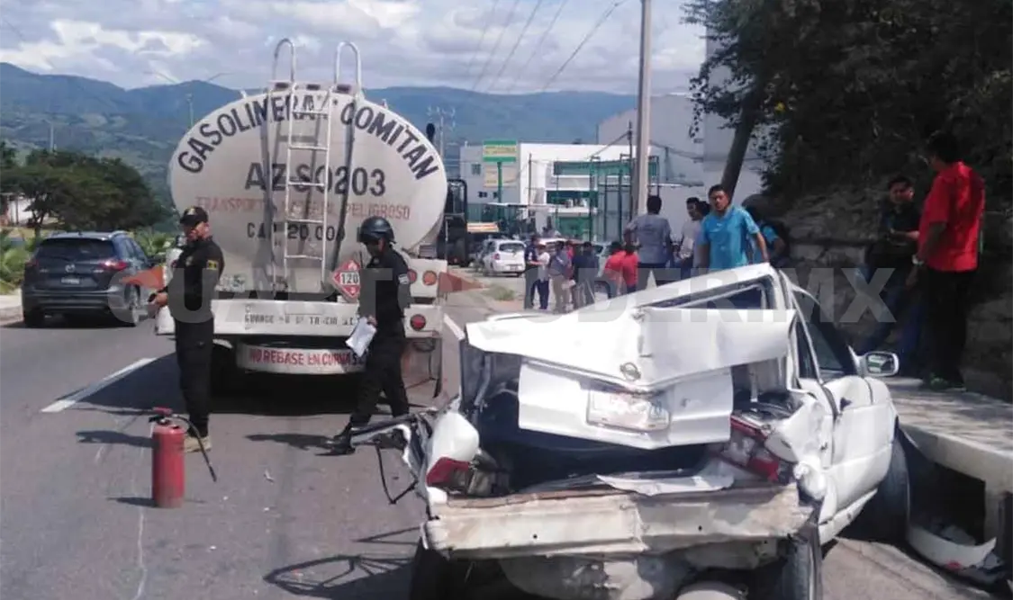 Cuatro lesionados en aparatosa carambola