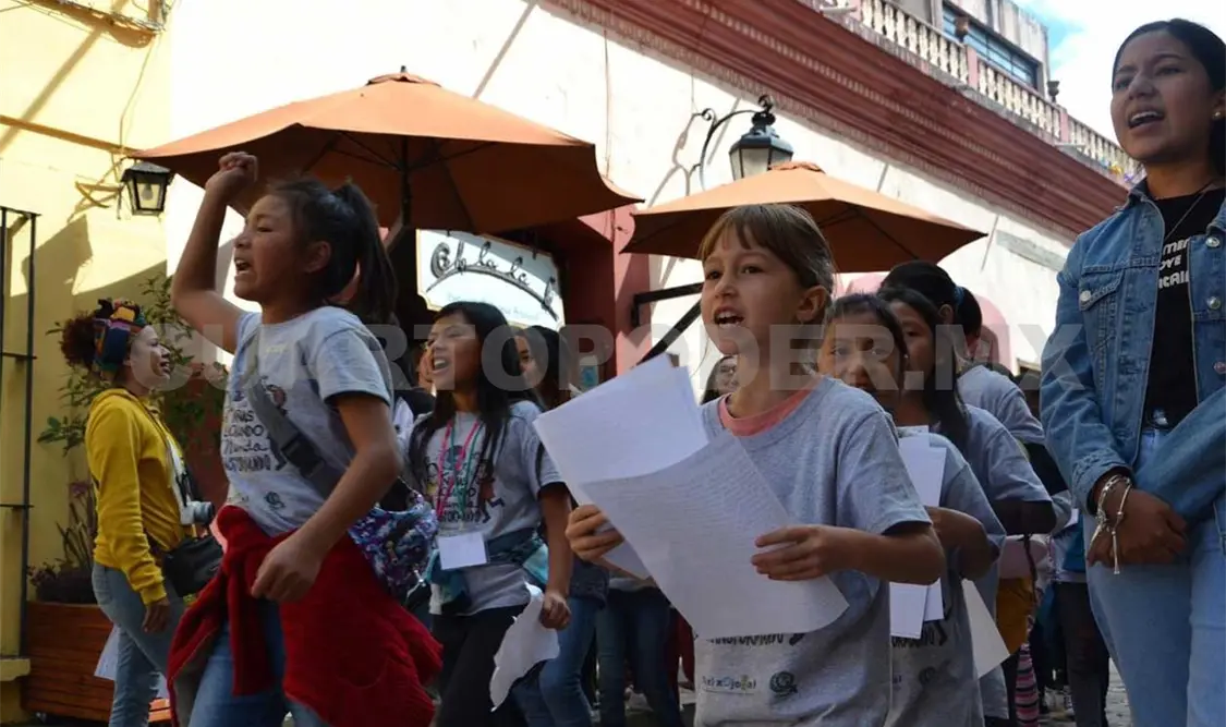 La organización pidió atención para terminar con la violencia infantil en Chiapas. Cortesía