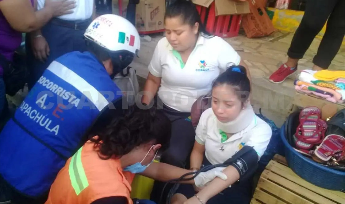 Cinco usuarios de colectivo lesionados en accidente vial