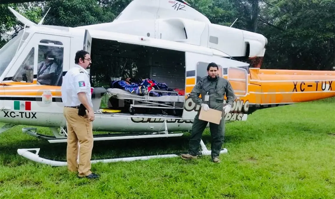 La Unidad de Rescate Aéreo de Protección Civil ha realizado desde el mes de diciembre del 2018 a la fecha 91 traslados de pacientes en estado crítico. CP
