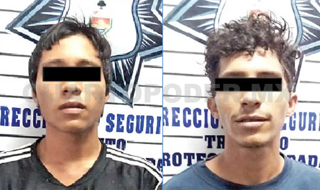 Víctor “N” (22 años) y Luis Ángel “N” (20) fueron detenidos por robo; llevaban una pistola de juguete. CP