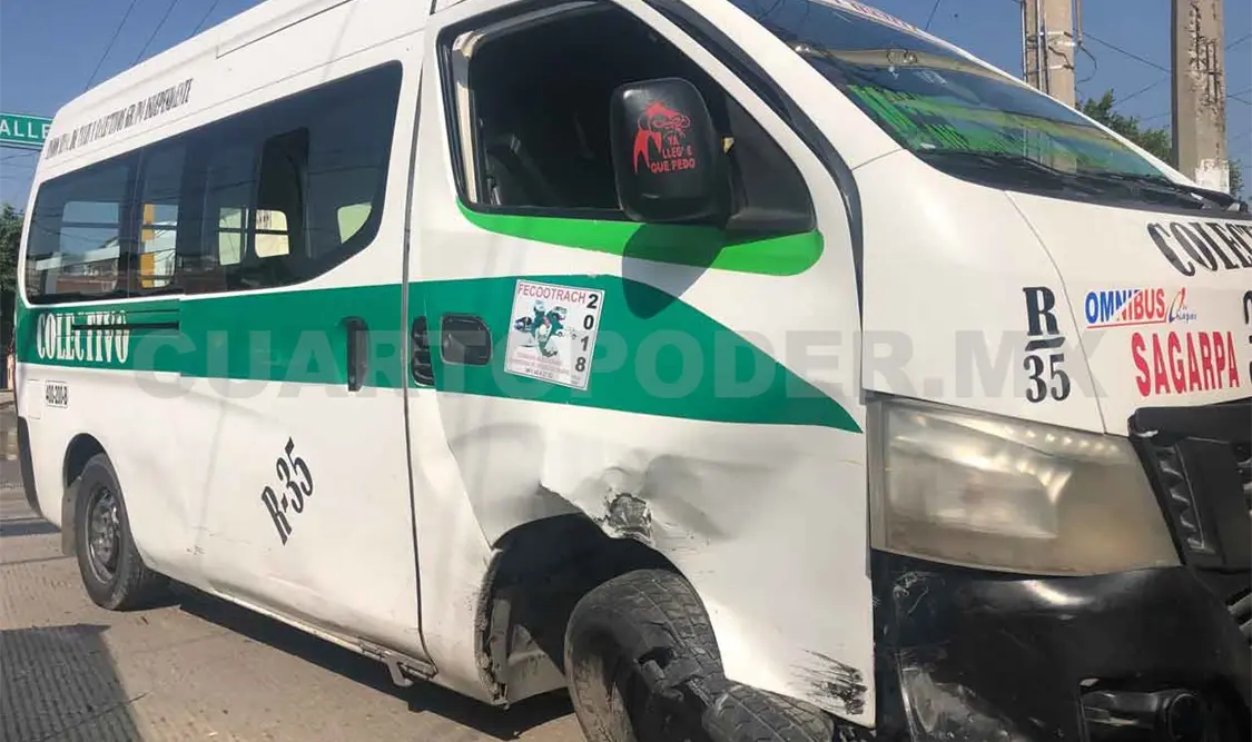 Colectivo y particular chocan en la zona oriente