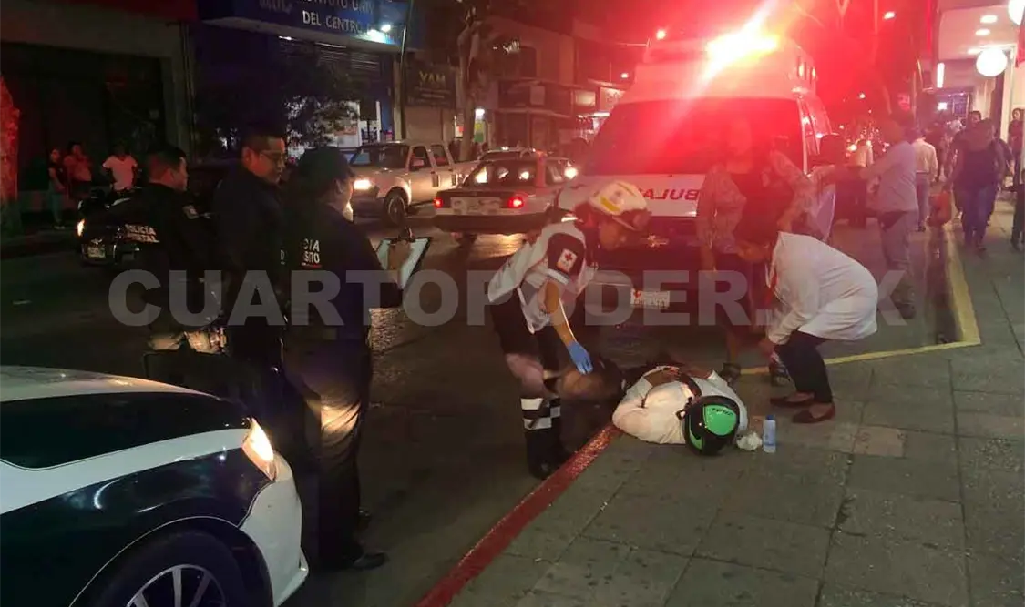 Empleado de reparto fue atropellado en zona centro