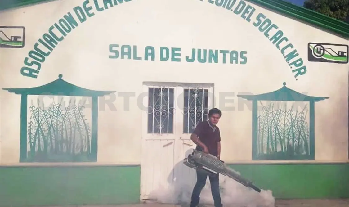 Fumigan en albergues de cortadores de caña