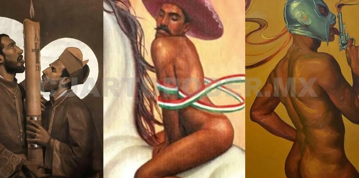 Organizaciones queriendo entrar a Bellas Artes donde se exhibe la muestra “Emiliano. Zapata después de Zapata”. Cortesía