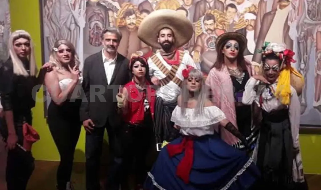 Las manifestantes en el Palacio de Bellas Artes. Cortesía