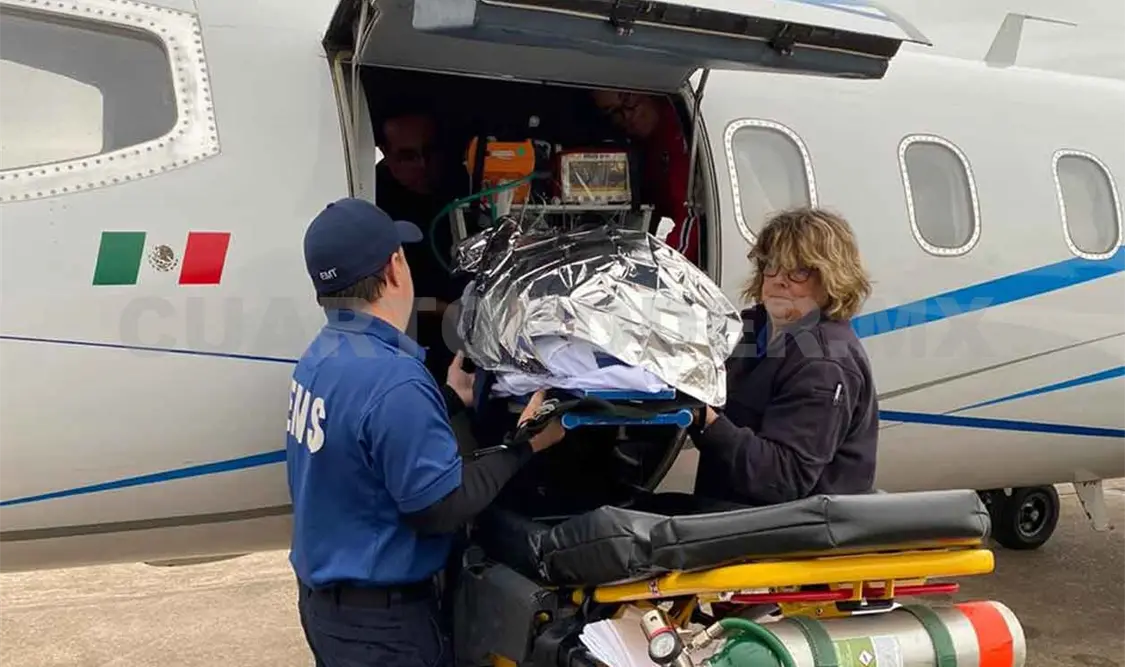 Reciben en hospital de EU a infante con quemaduras