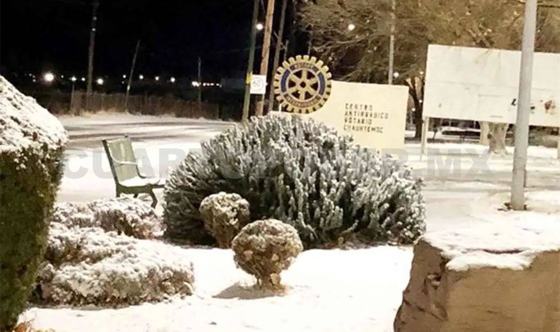 Cae nieve en catorce municipios de Chihuahua