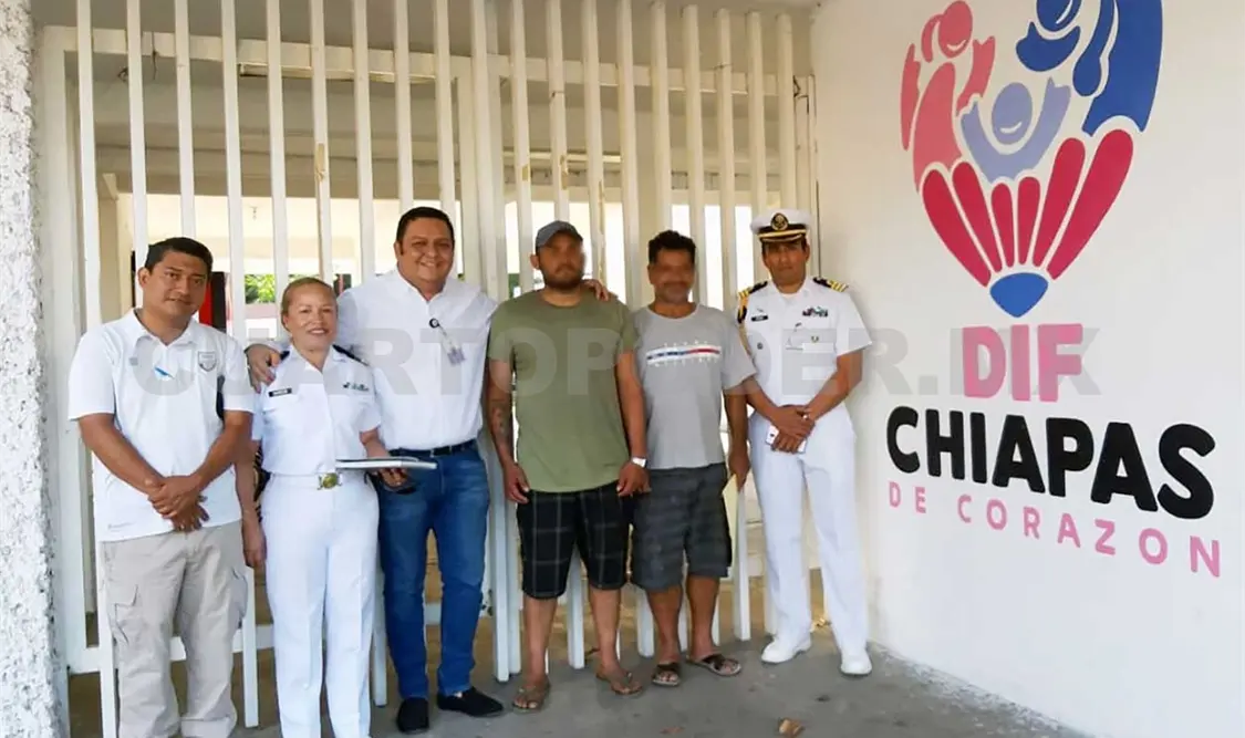 Brindan atención médica, hospedaje y alimentación a dos náufragos originarios de Sinaloa y Jalisco. CP