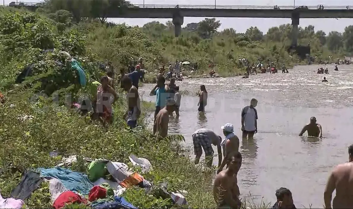 Hallan a migrantes en río Lagartero