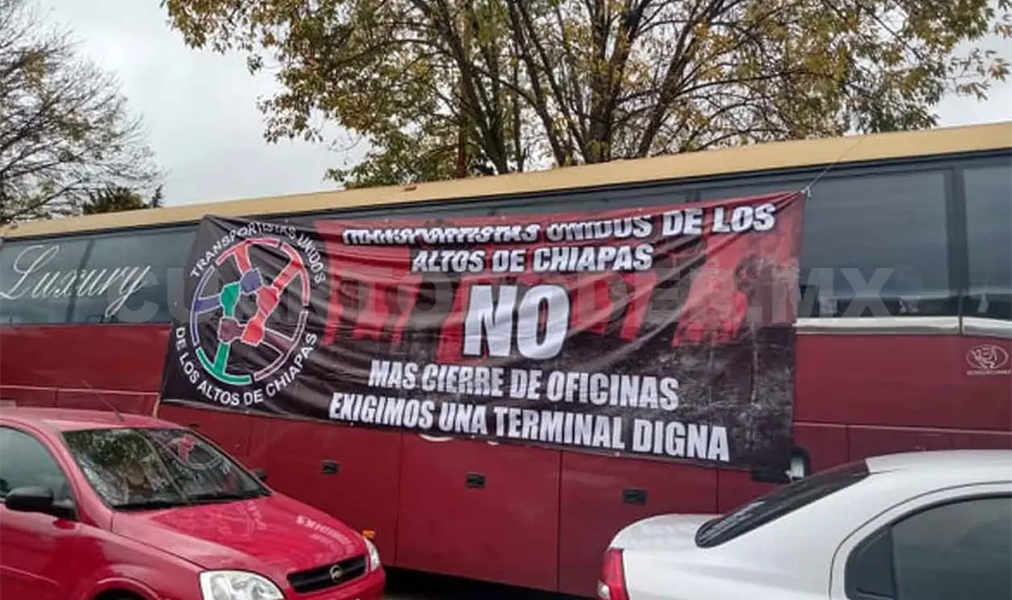 Transportistas protestan por cambio de terminal