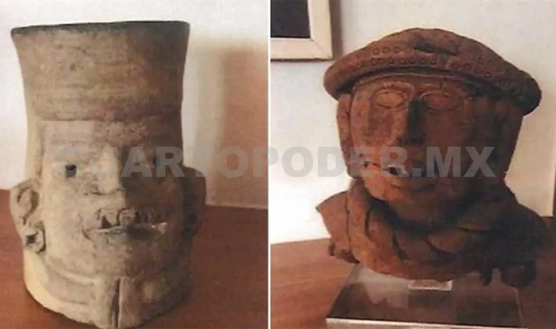 Las tres piezas fueron fabricadas en distintos momentos y por distintas culturas mesoamericanas. Cortesía