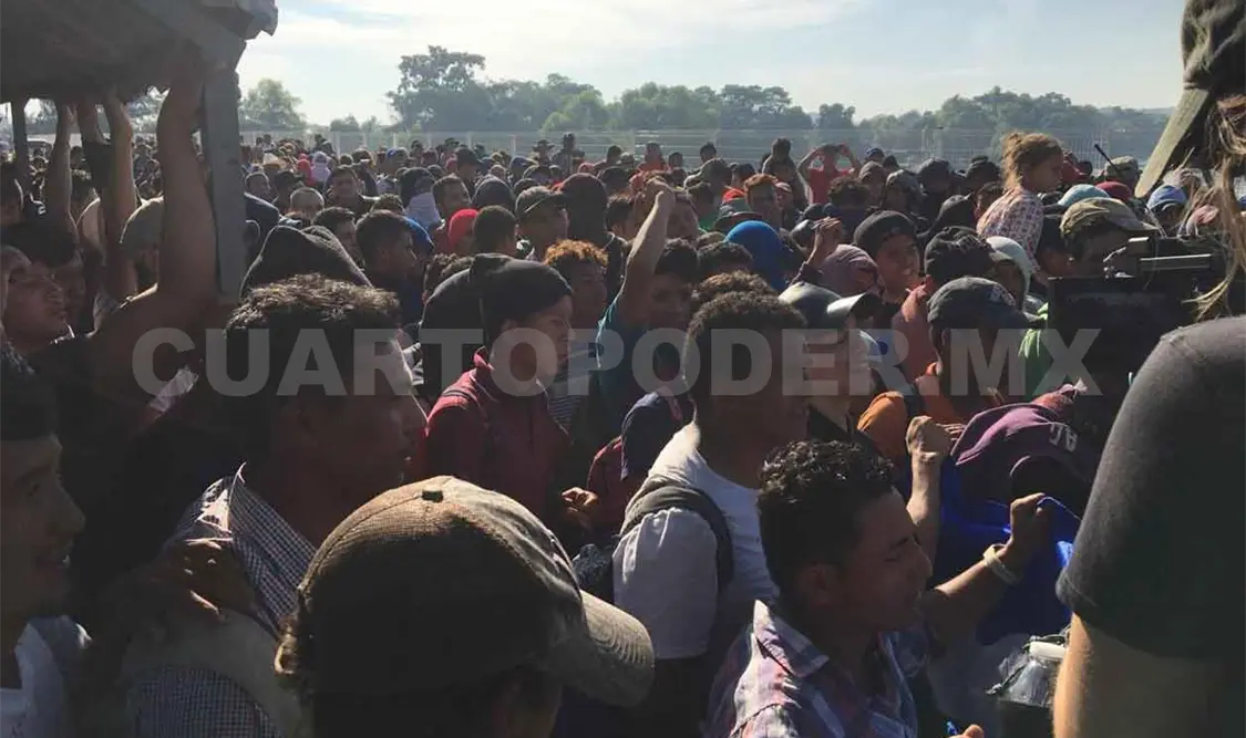 Caravana intentó ingresar de forma desordenada: INM