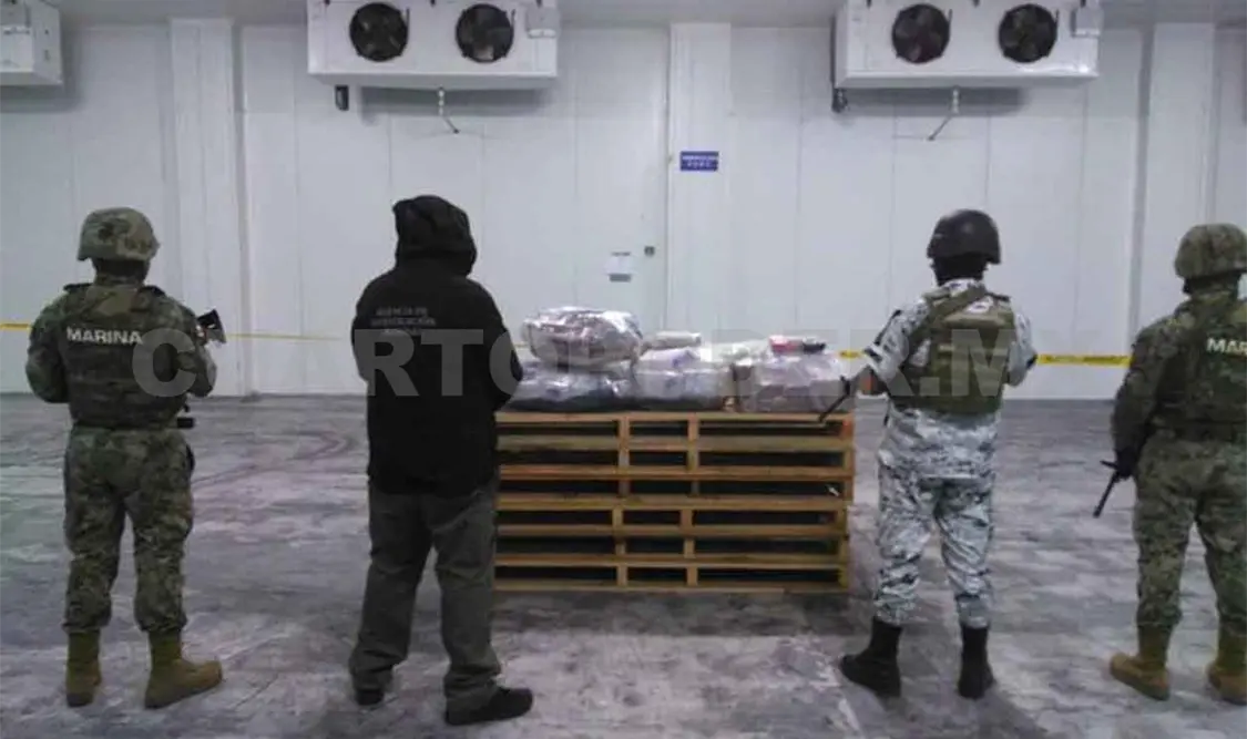 Marina asegura 124.5 kilos de cocaína