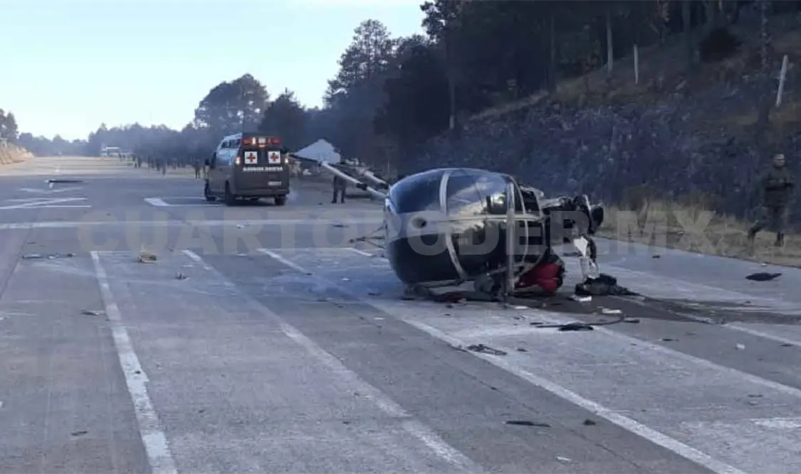 Se desploma helicóptero de la Sedena en Chihuahua