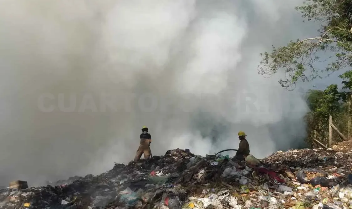 Se incendia basurero cercano al Tacaná