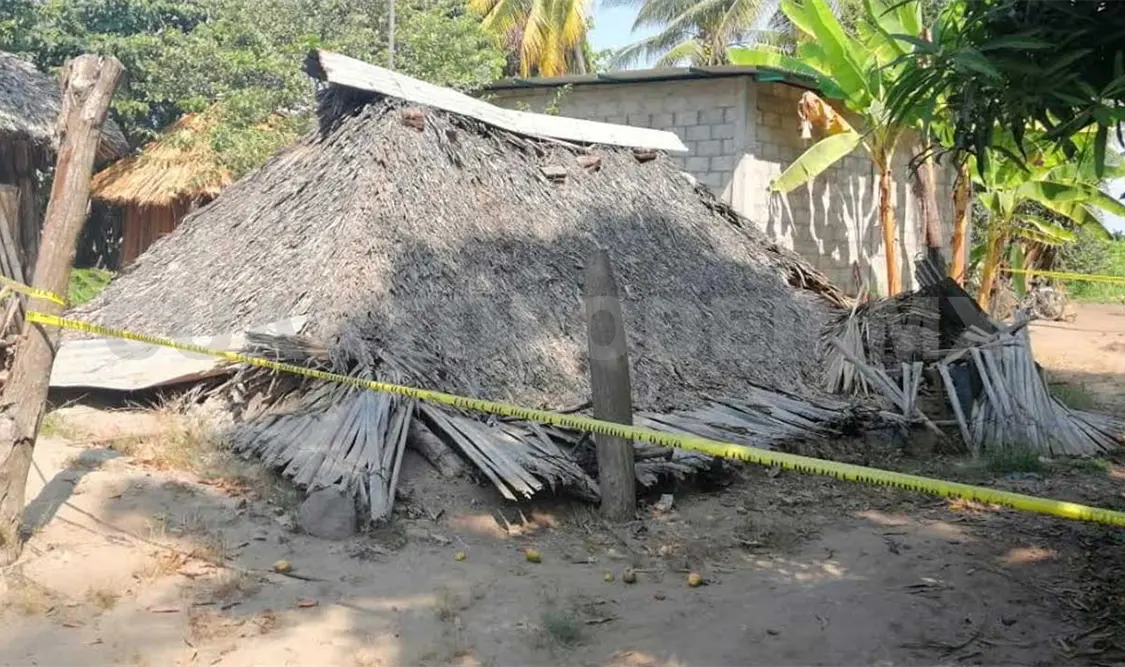 El incidente ocurrió en el domicilio ubicado en el ejido Brisas del Mar, en el municipio de Ciudad Hidalgo. Rafael Victorio / CP