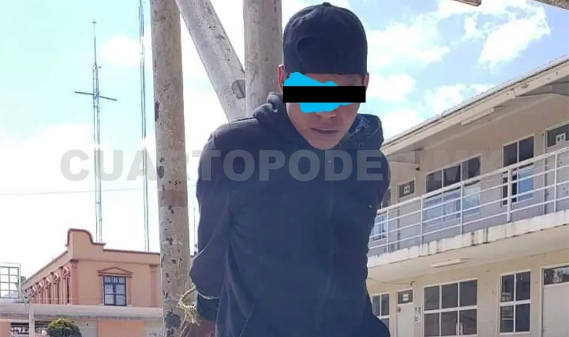 Detienen y amarran a presunto ladrón
