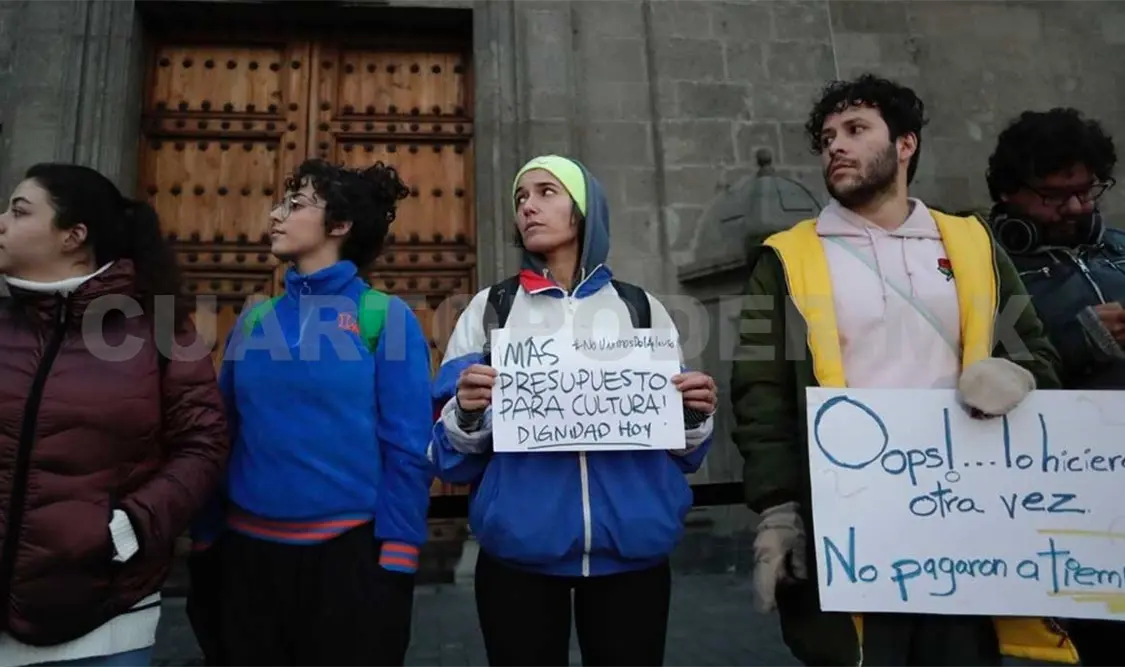 Imágenes del movimiento “No vivimos del aplauso”. Cortesía