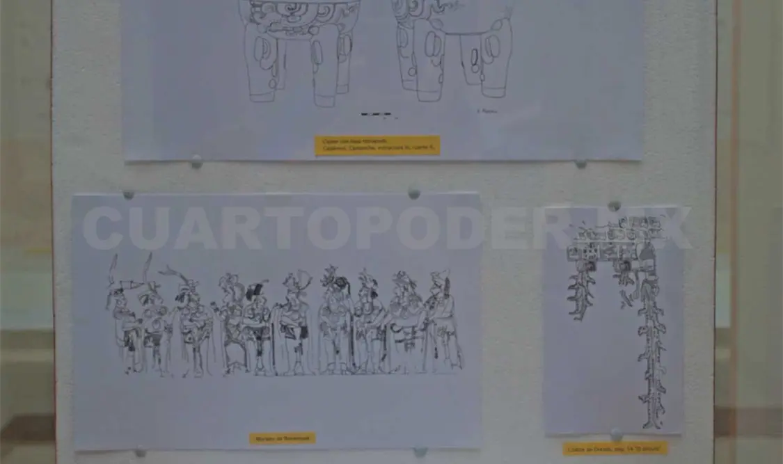 La exposición rinde homenaje a Jorge Olvera, artista e investigador que participó en la primera expedición mexicana a la ciudad maya de Bonampak, en 1947. Cortesía