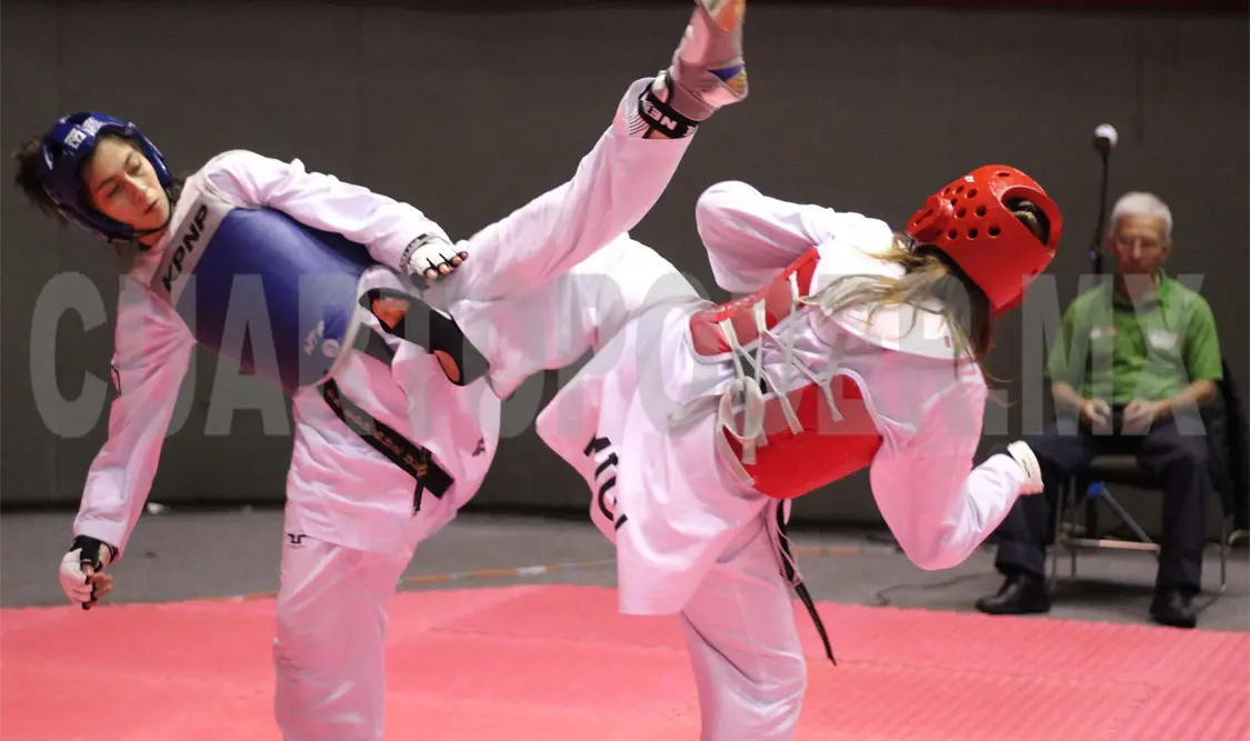 Representando a la escuela Sueños Olímpicos, la taekwondoína es una de las cartas fuertes a nivel estatal. Cortesía