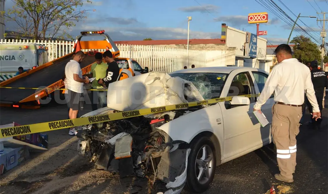 Fuerte accidente se registra en bulevar