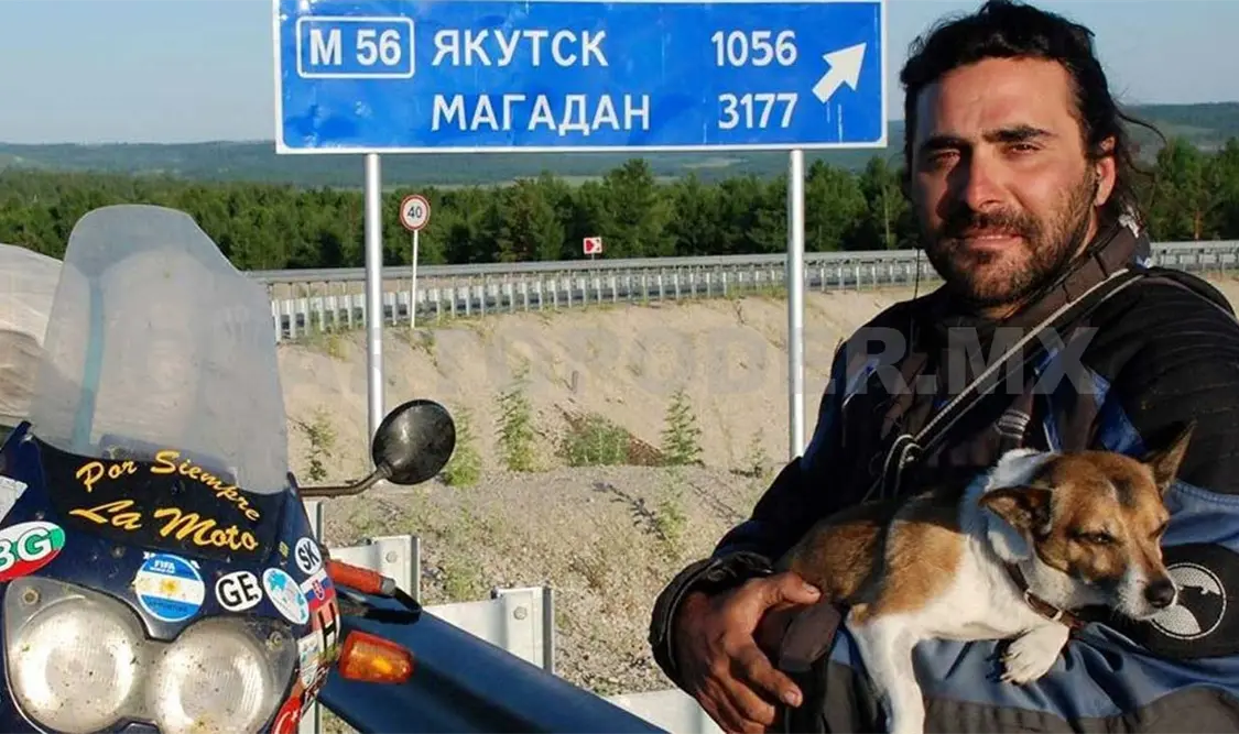 Julián Maiello dijo que en el trayecto conocieron a Trico, un perro abandonado en una calle de Granada, España. Manuel Martínez / CP