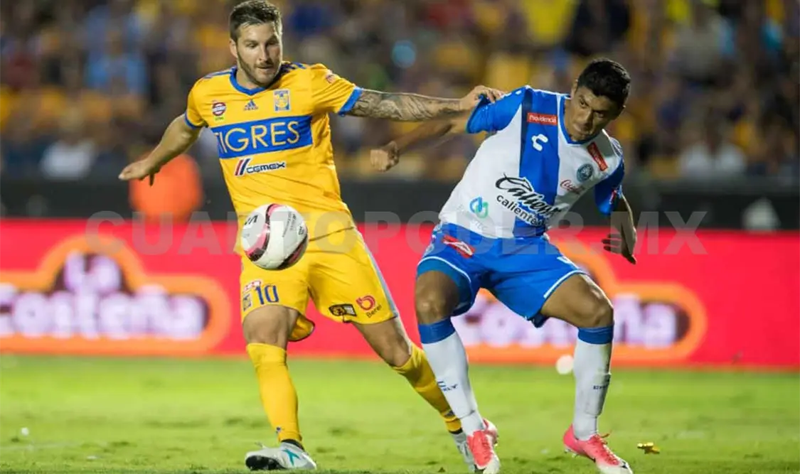 Gignac goza al marcarle gol al Puebla