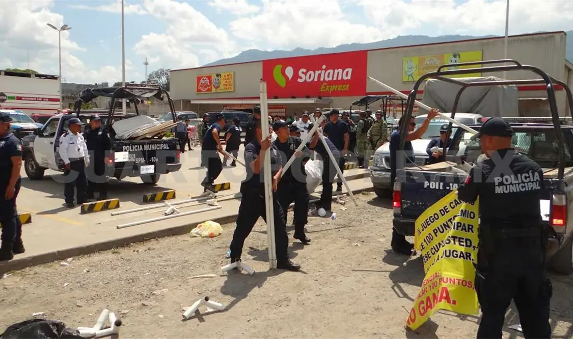 Elementos de la Guardia Nacional, de la Policía Estatal y Municipal lograron detener a cinco personas. Moisés Lorenzo / CP