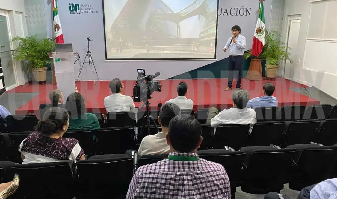 La teleconferencia “Vinculación Empresarial Chiapas-China 2021” se llevó a cabo con pocos asistentes por la contingencia. CP