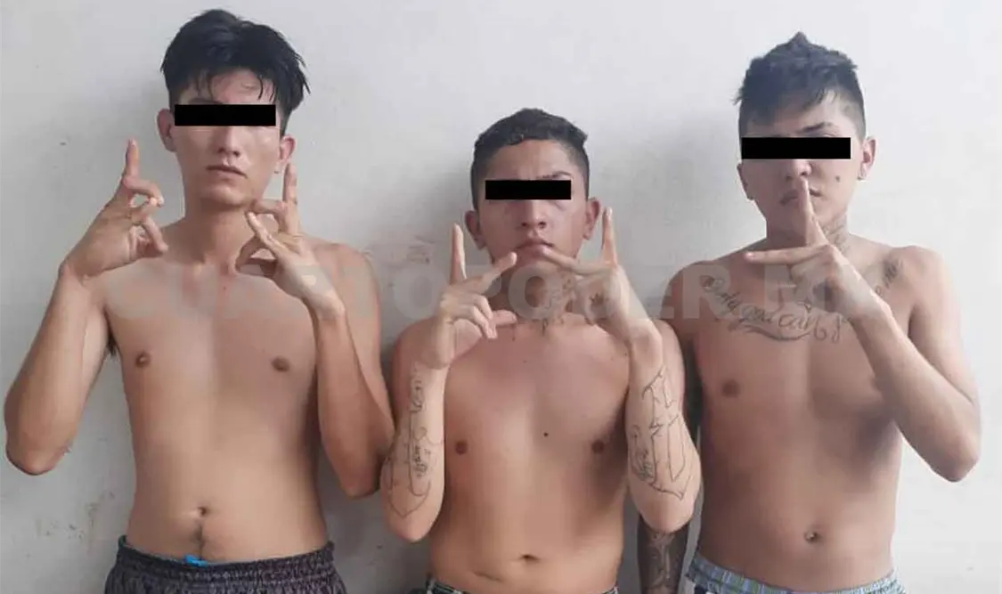 Detienen a tres Barrio 18 salvadoreños