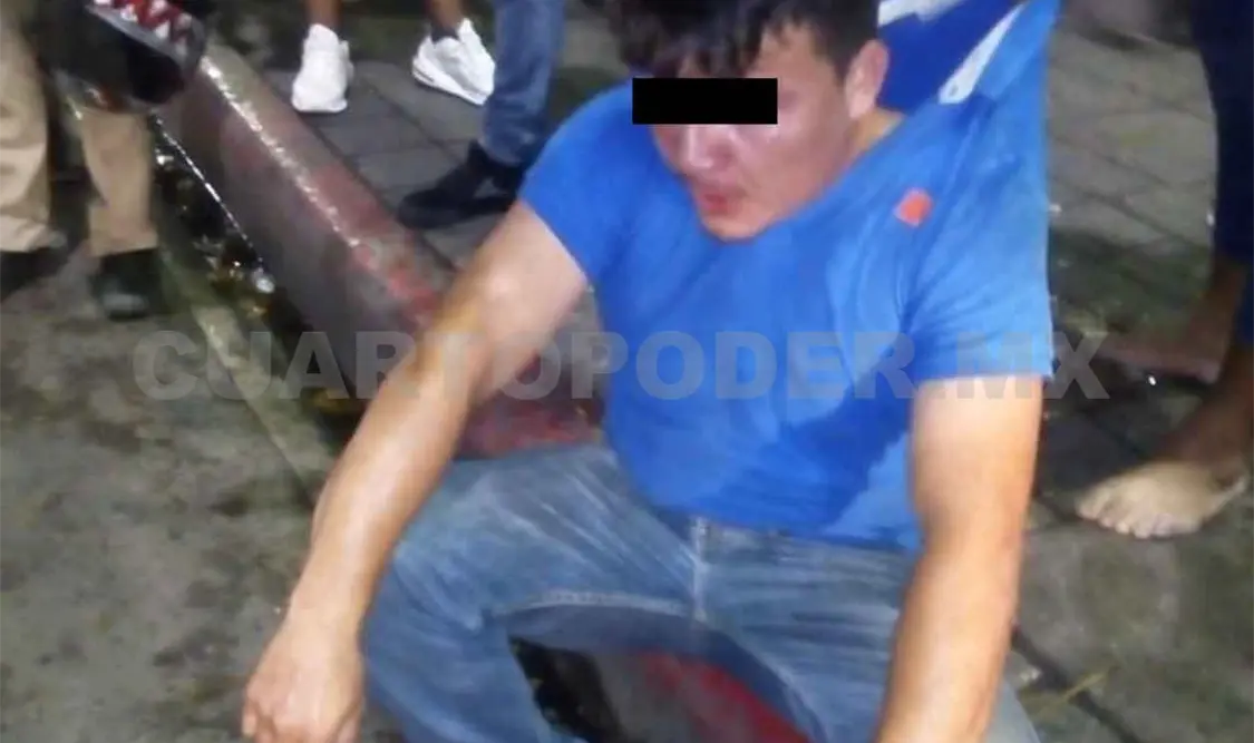 Tunden a presunto ladrón en el centro de la ciudad