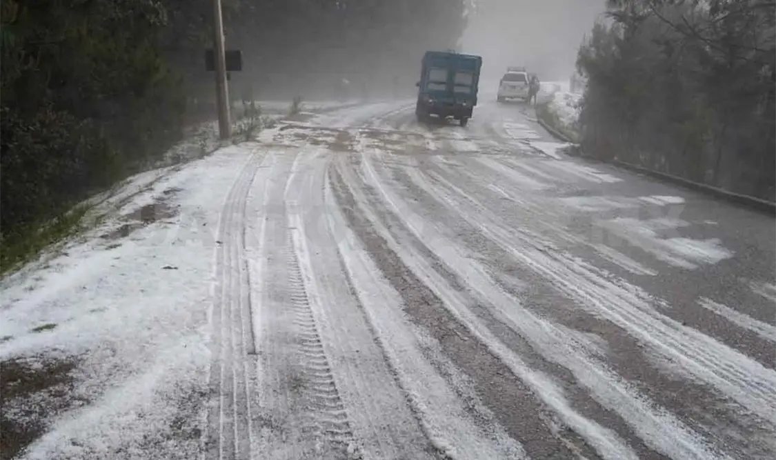 Lluvia y granizada en San Cristóbal
