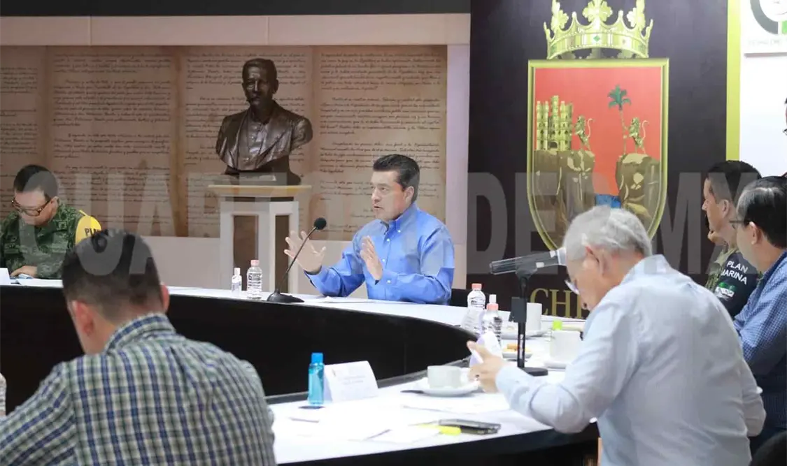 El gobernador encabezó la Mesa de Coordinación Estatal para la Construcción de la Paz. CP