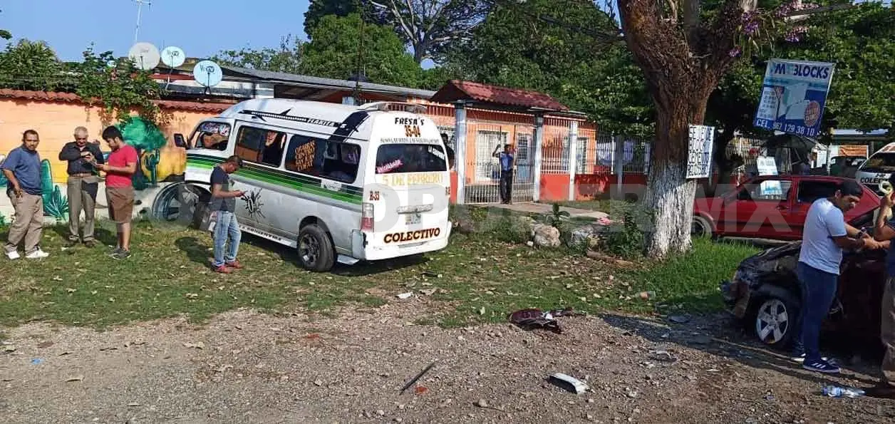 Dos heridos en choque de colectivo y Aveo