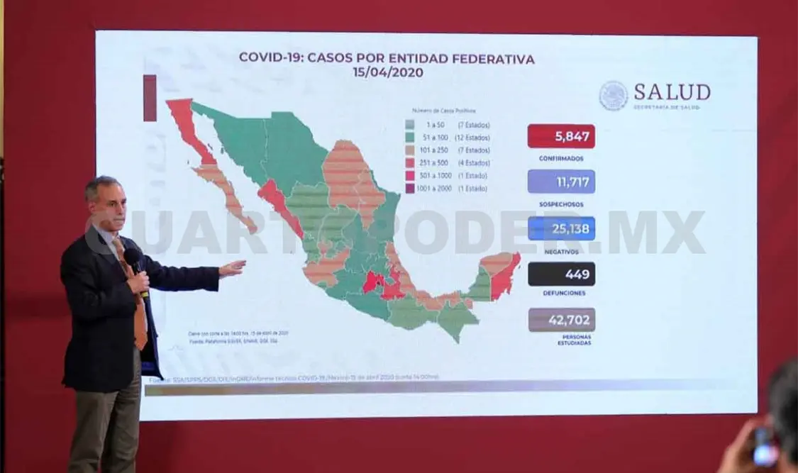 México llega a cinco mil 847 contagios