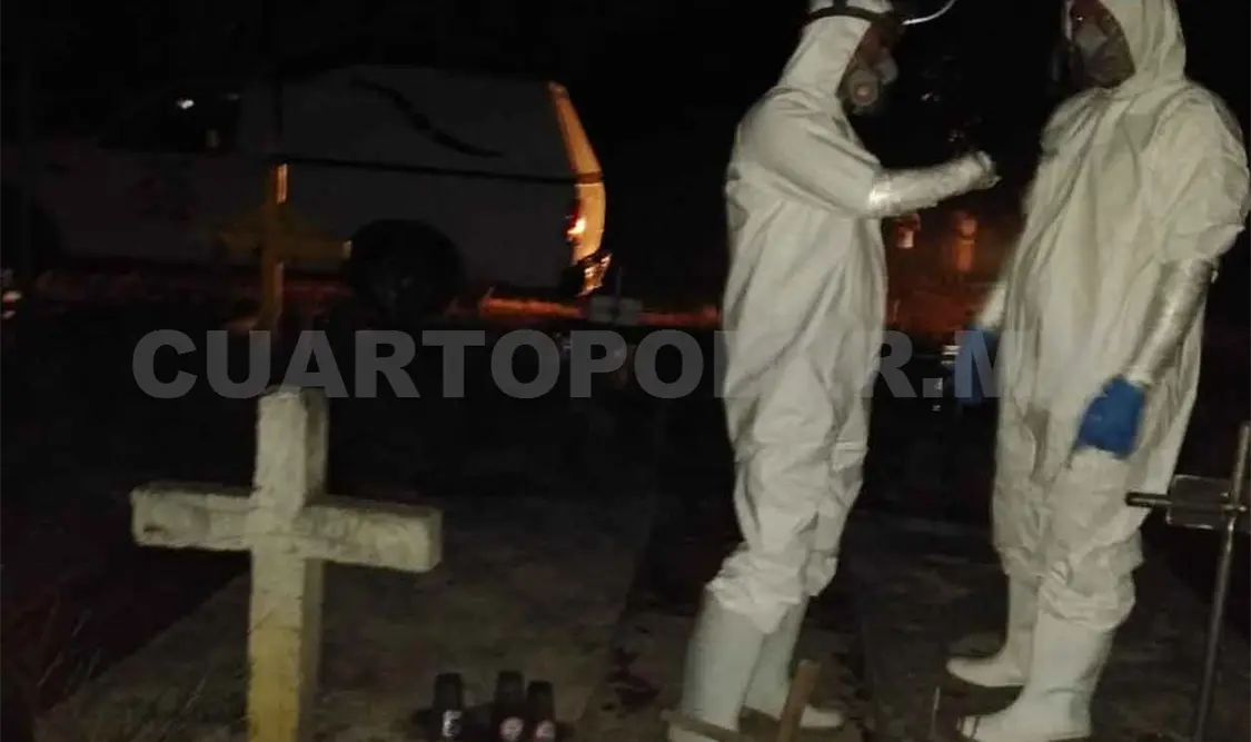 Sepultan a víctima de Covid-19 durante la madrugada