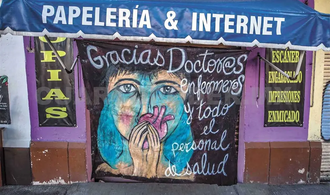 Dan gracias a los héroes de la salud con pinturas