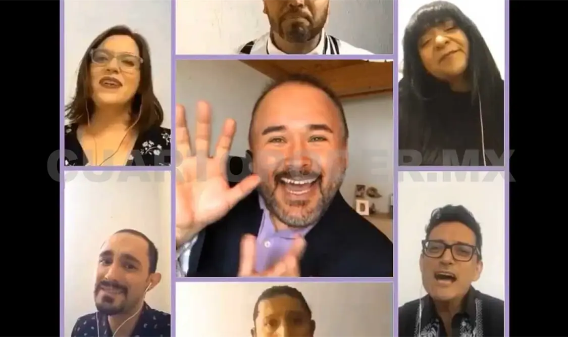 Javier Camarena en su participación con el ensamble Voz en Punto. Cortesía