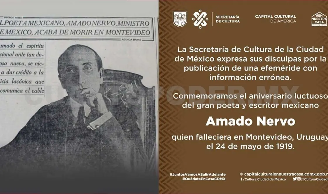 El tuit que compartió la Secretaría de Cultura de la Ciudad de México. Cortesía