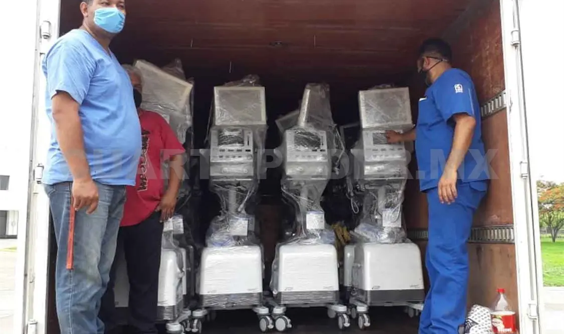 Llegan ventiladores a hospital de Chiapas