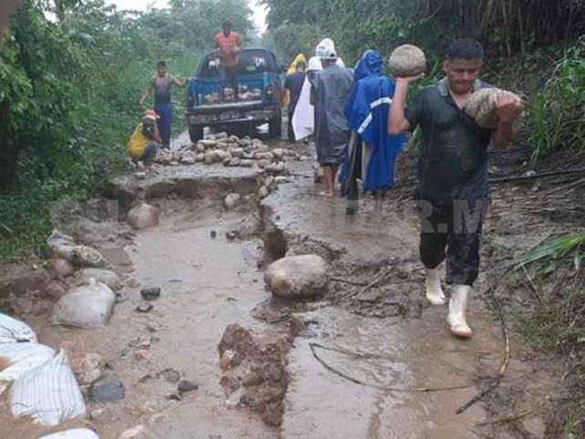 Lluvias dejan daños en municipios de Chiapas